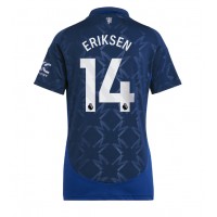 Camisa de Futebol Manchester United Christian Eriksen #14 Equipamento Secundário Mulheres 2024-25 Manga Curta